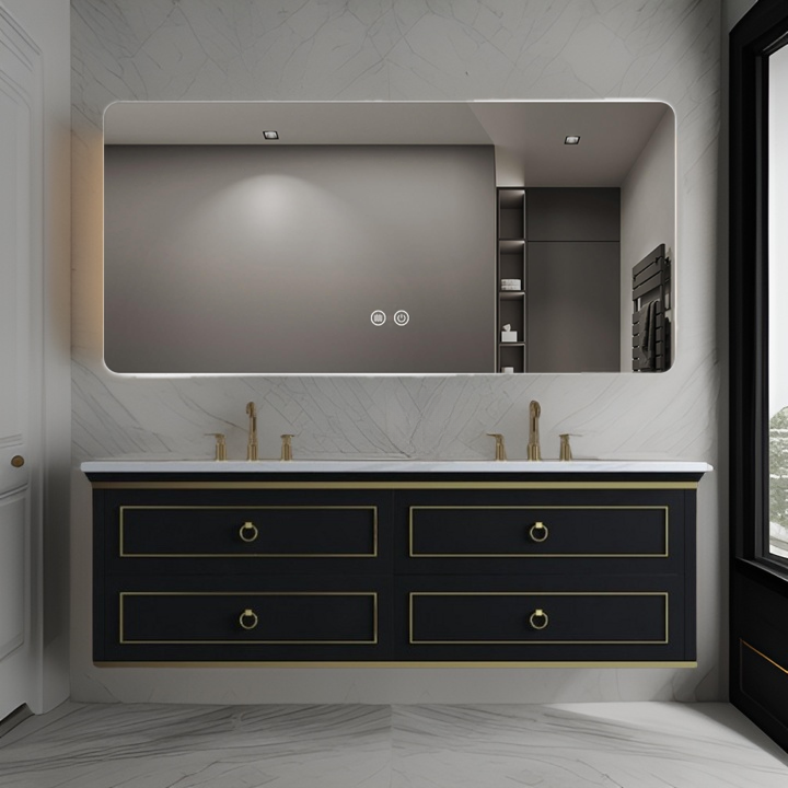Star 72 inch Wall Mount Double Sink Vanity