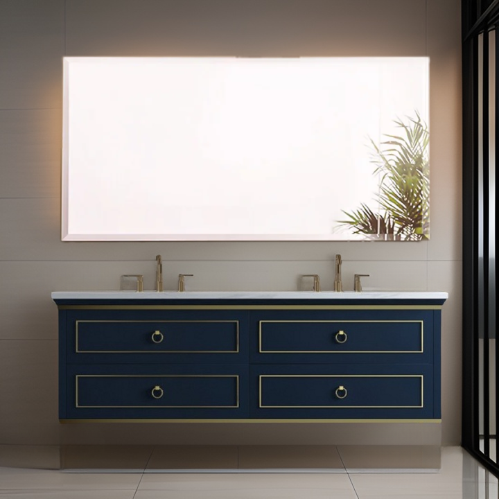 Star 72 inch Wall Mount Double Sink Vanity