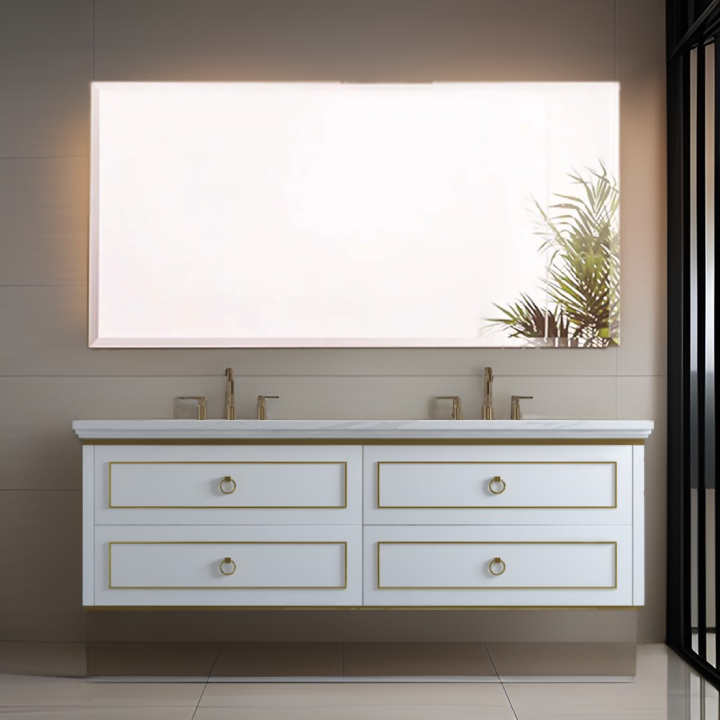 Star 72 inch Wall Mount Double Sink Vanity