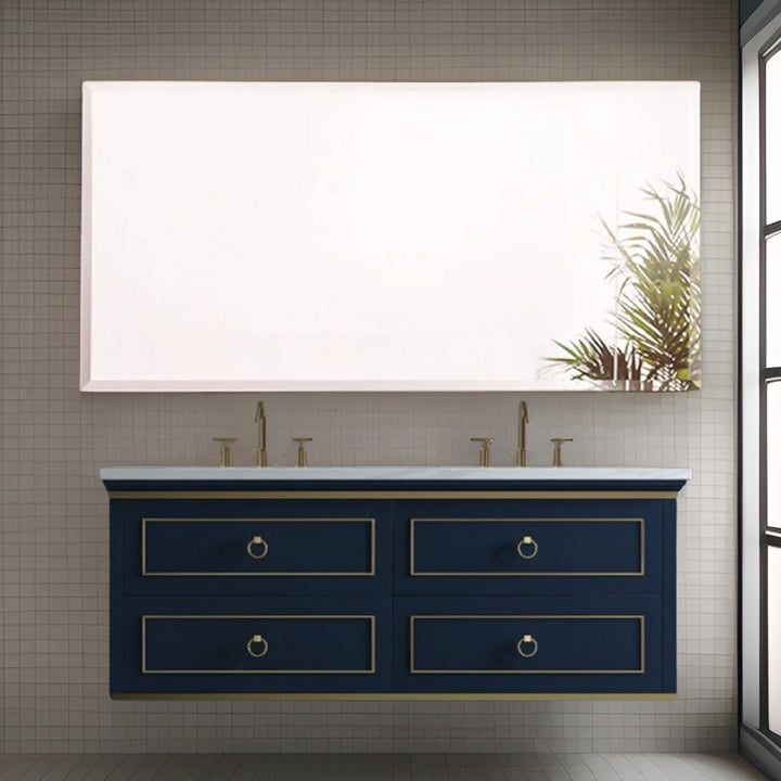Star 60 inch Wall Mount Double Sink Vanity