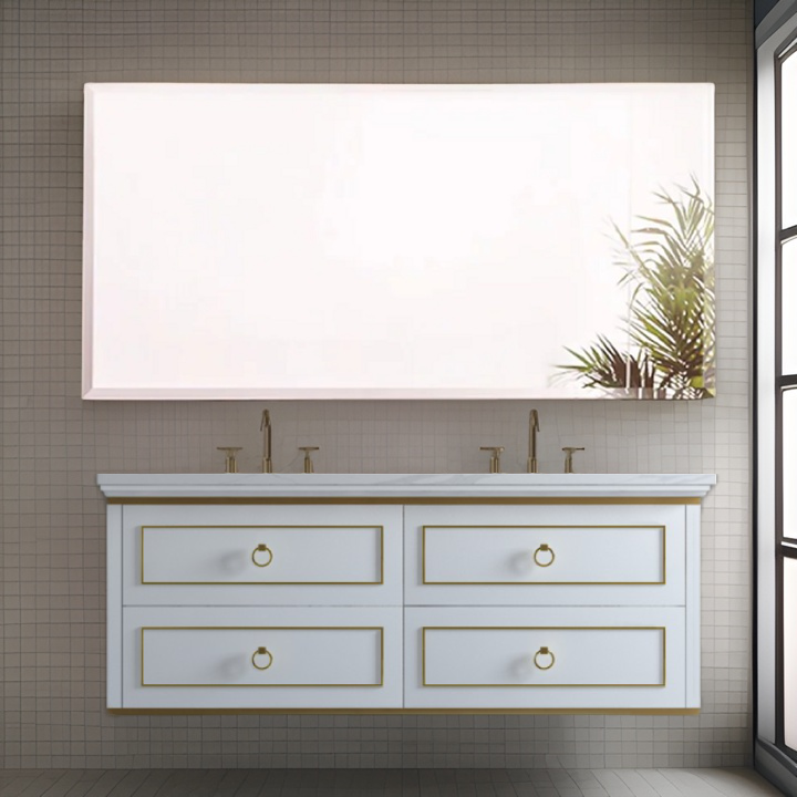 Star 60 inch Wall Mount Double Sink Vanity