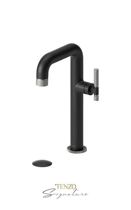 Tenzo BELLACIO-C10H Tall Single Hole Lavatory Faucet With Drain