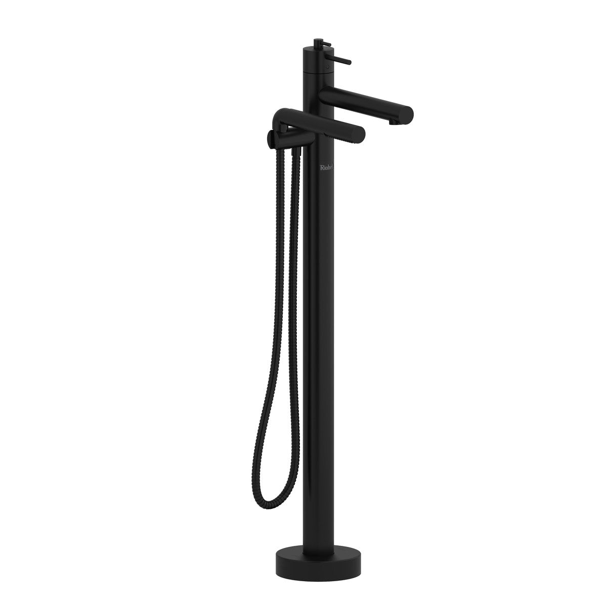 Riobel GS 2-way Type T coaxial floor-mount tub filler with hand shower