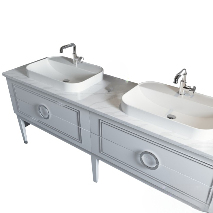 Sarah 72 inch Floor Mount Double Vessel Sink Vanity