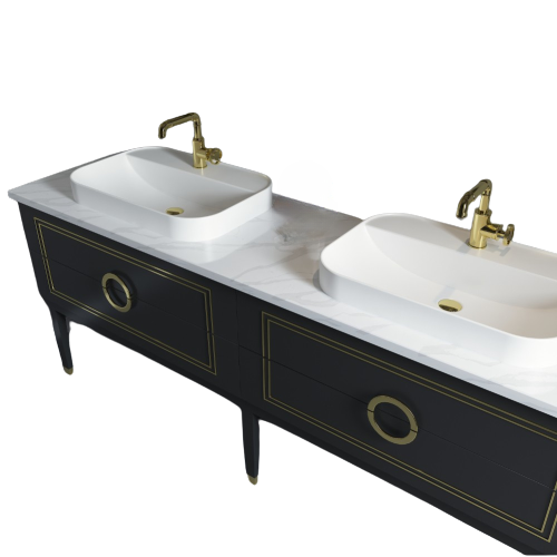 Sarah 72 inch Floor Mount Double Vessel Sink Vanity